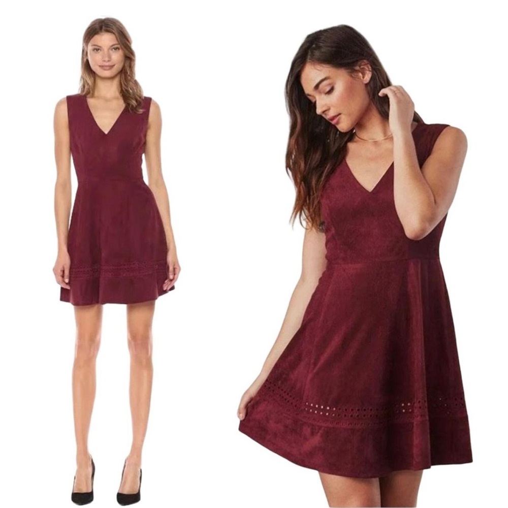BB Dakota Faux Suede Skater Dress